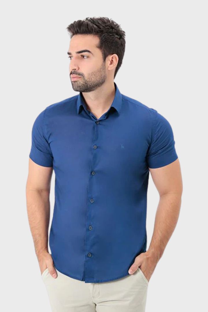 CAMISA MC Azul