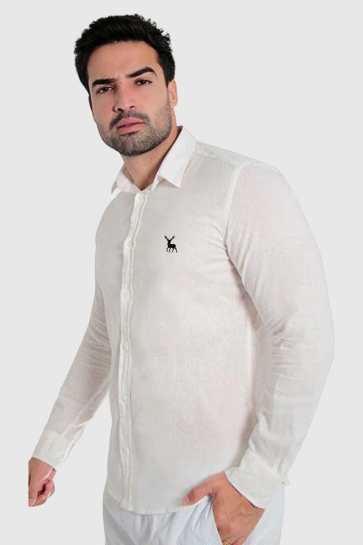 Camisa Linho Longa Branco