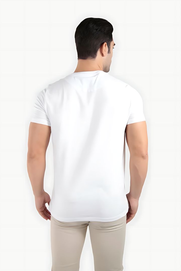 alt T-Shirt Henley Branco