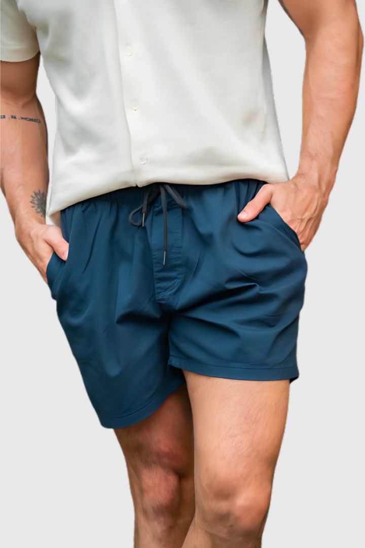 Short Sarja Azul Marinho