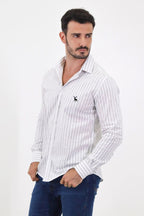 Camisa Listras Duplas Branco