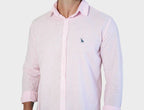alt Camisa Linho Longa Rosa